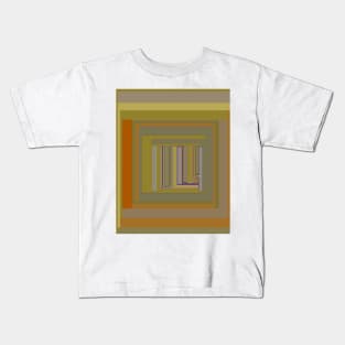 Anomaly in Brown Stripes graphic design Kids T-Shirt